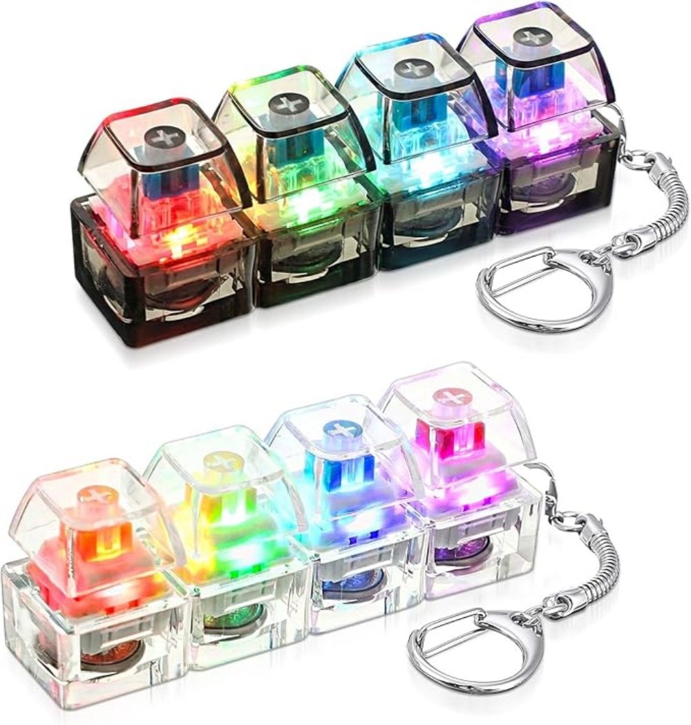 Office Tech Accessories - Porte-clés clavier lumineux, jouet à bouton