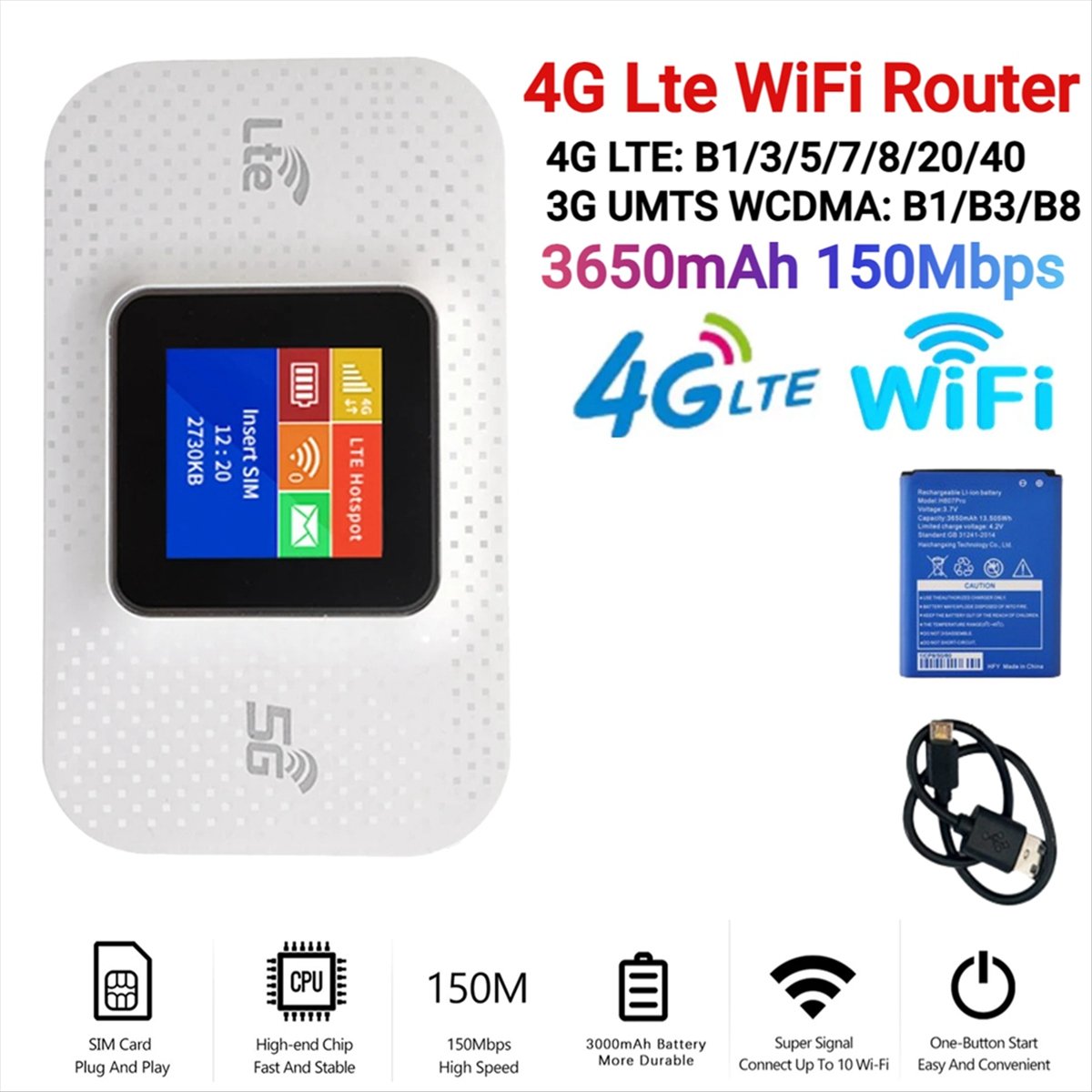 4G Lte Router Sim - 【50% DE RÉDUCTION】Routeur WiFi 4G LTE