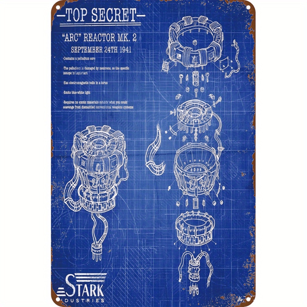 Tech Office Wall Art - CIFBUY Décoration murale rétro industrielle en