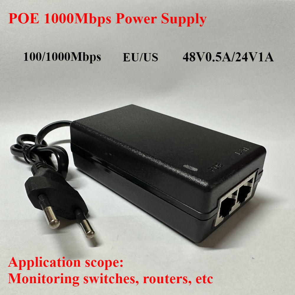 Power Over Ethernet - Adaptateur d'alimentation Ethernet CCTV, injecteur POE