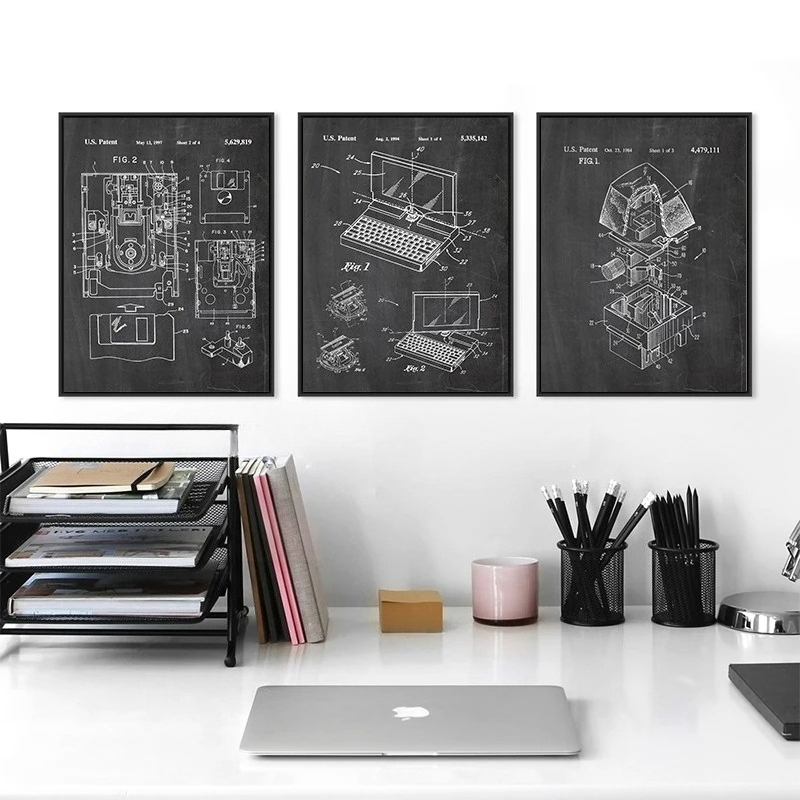 Lot de 6 affiches murales vint - Tech Office Wall Art avis et prix