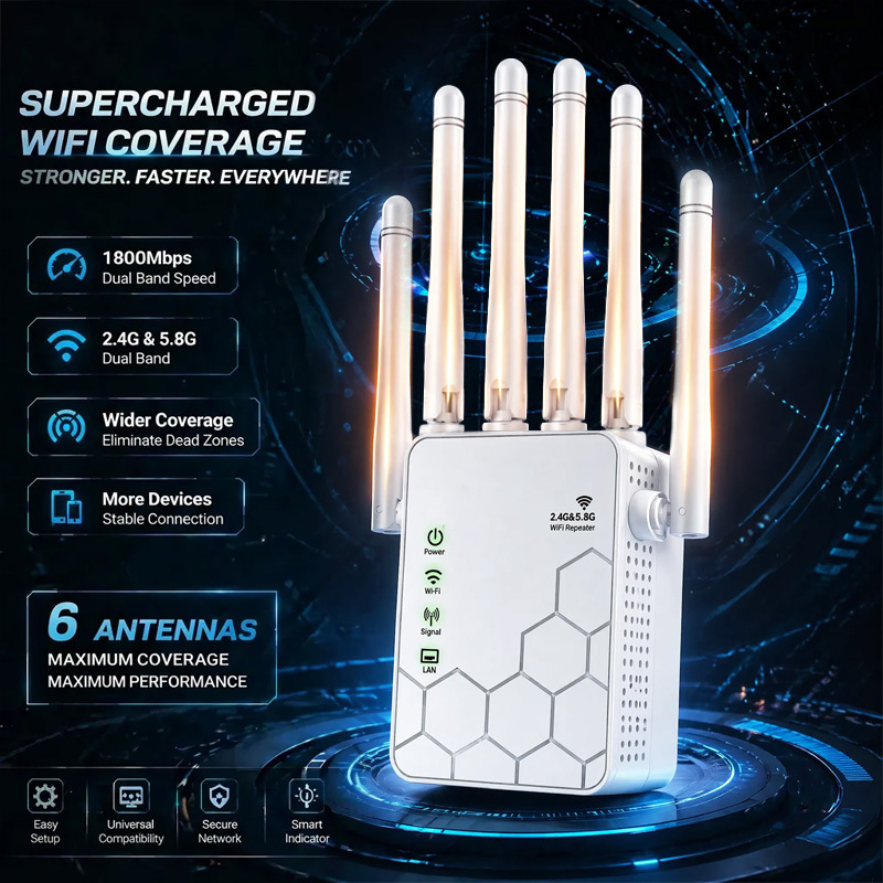 Extenseur WiFi 6 AX1800 double - Wifi Range Extender avis et prix