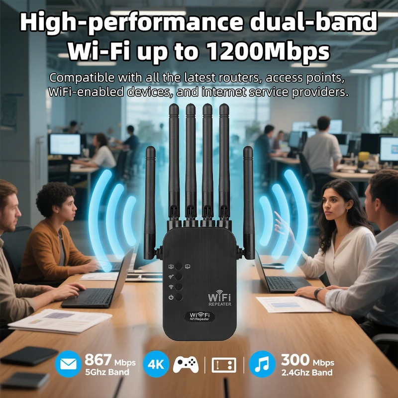 Répéteur WiFi 5G sans fil 1200 - Wifi Range Extender avis et prix