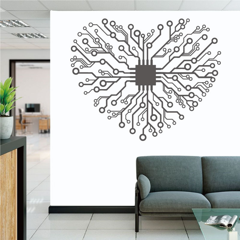 Autocollant mural en vinyle Lo - Tech Office Wall Art avis et prix
