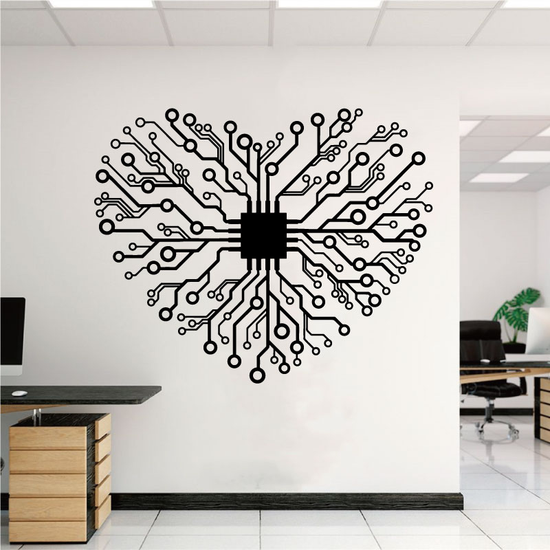 Autocollant mural en vinyle Lo - Tech Office Wall Art avis et prix