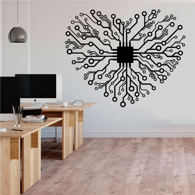 Autocollant mural en vinyle Lo - Tech Office Wall Art avis et prix